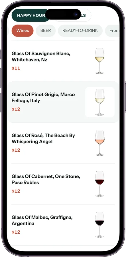 Casa Playa menu screen 3