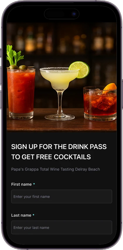 The same page on a phone