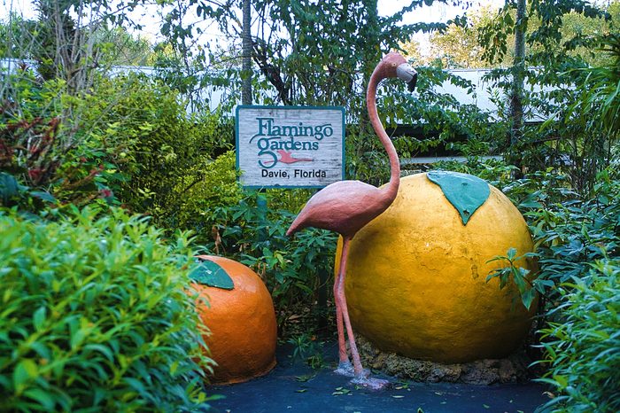 Flamingo Gardens entrance sign, Davie, Florida